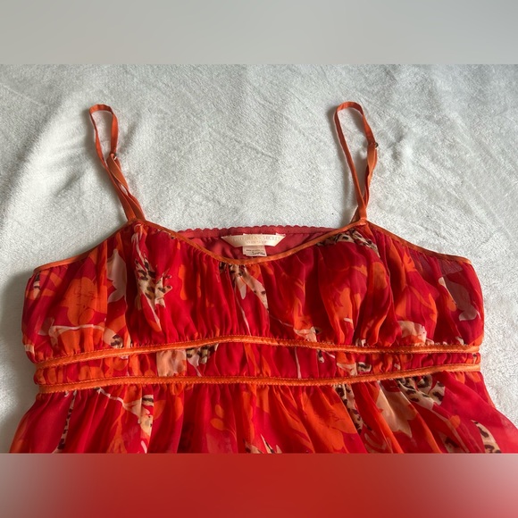 Y2K Victoria’s Secret very sexy lingerie gown red animal print mesh cami slip Lg - Picture 4 of 10